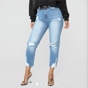 Fashion Nova Jeans: Boyfriend Distressed Jeans